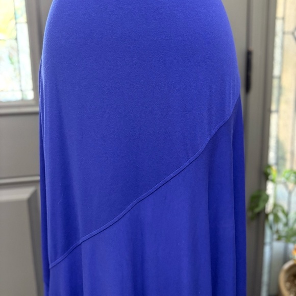 Chico’s Blue Pull On Flare Maxi Skirt Size 2 (12-14 Large) - Picture 2 of 7